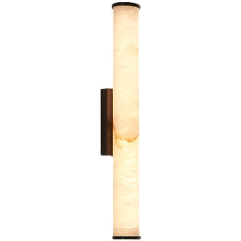 Modern Marble Wall Sconce with Warm LED Glow