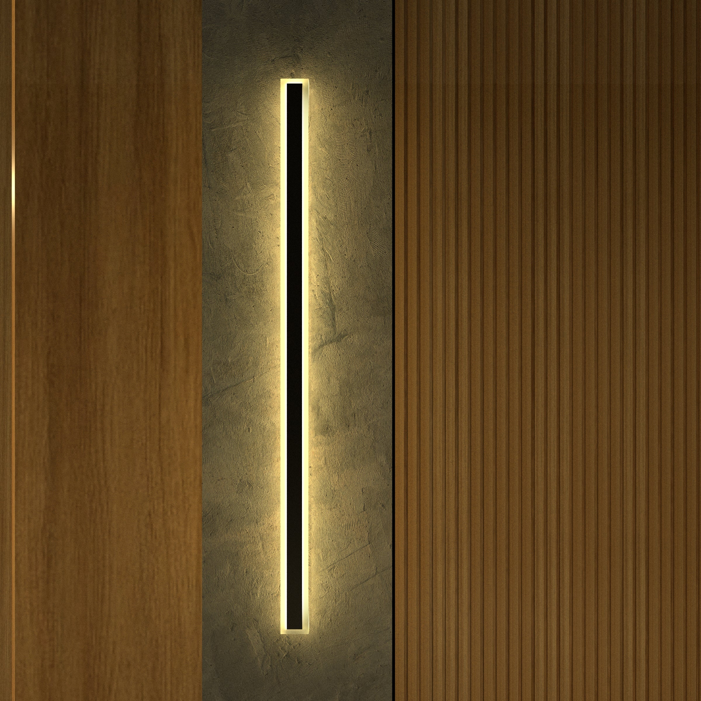Outdoor Linear LED Wall Lamp with Back Glow