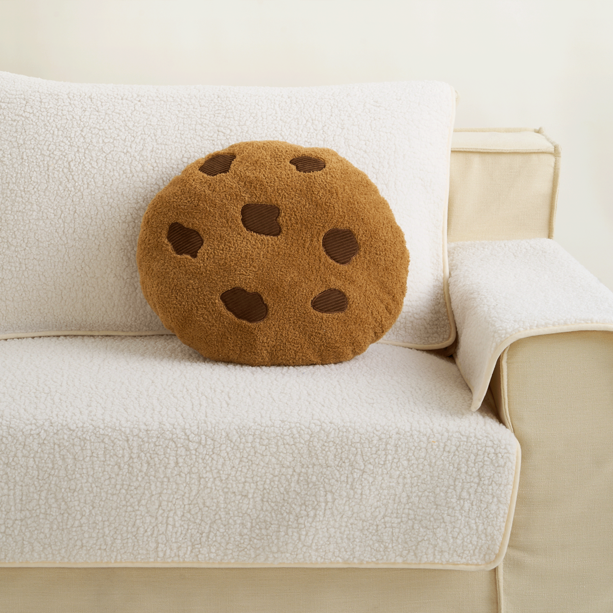 Plush Cookie Throw Pillow with Soft Texture