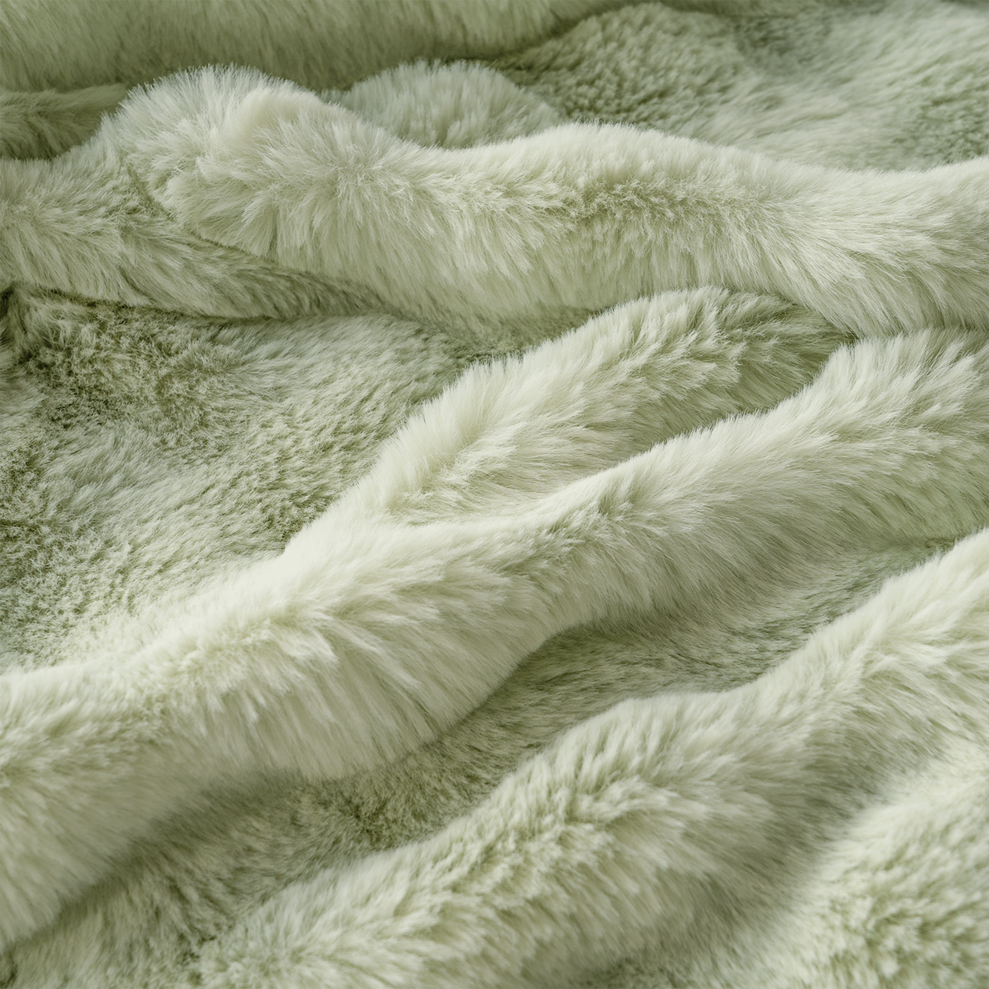Plush Faux Fur Sofa Cover with Ribbed Texture