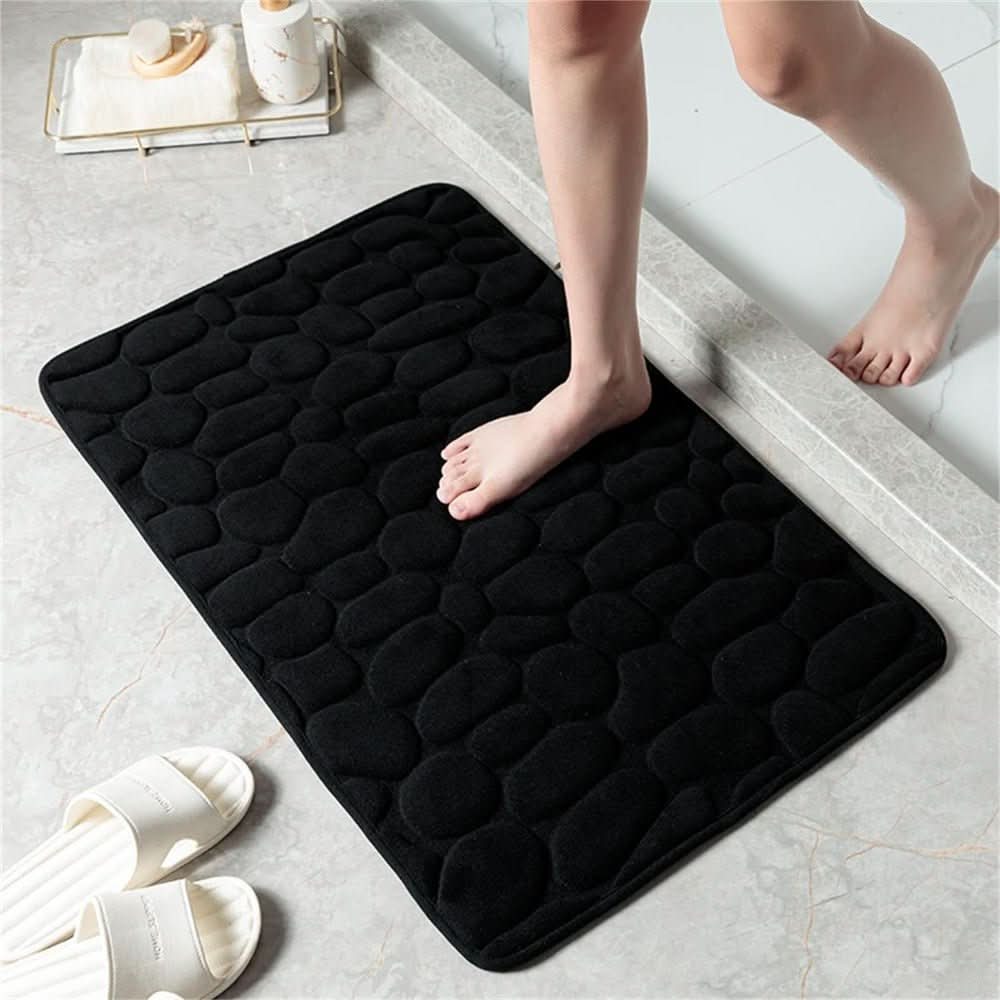 Plush Quilted Bath Mat with Non-Slip Backing