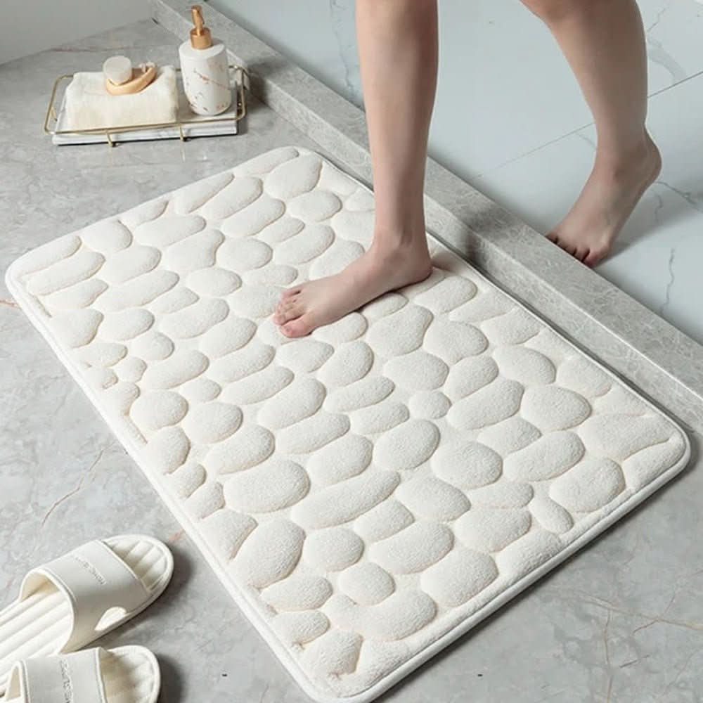 Plush Quilted Bath Mat with Non-Slip Backing