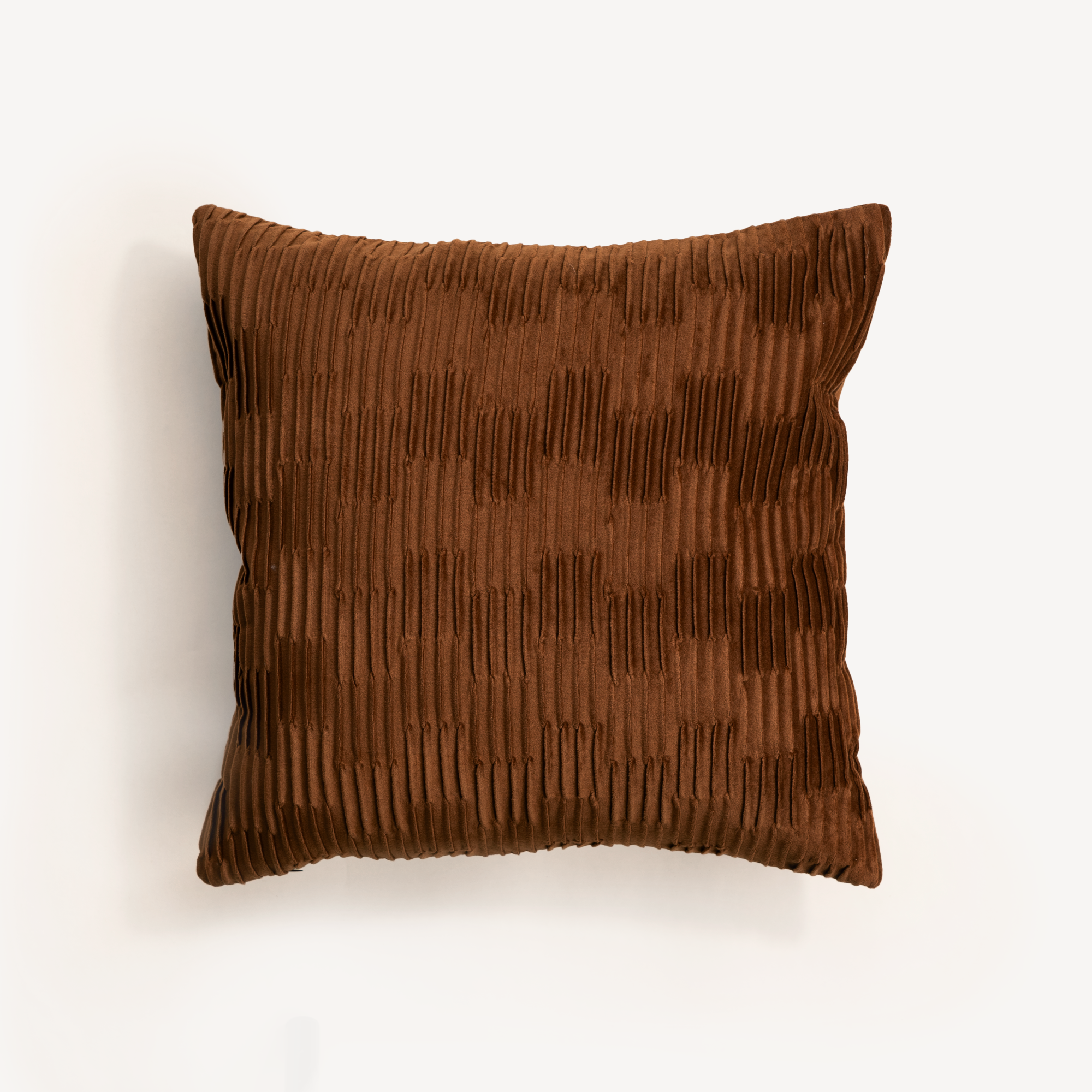 Plush Textured Pillow Cover with Grid Design