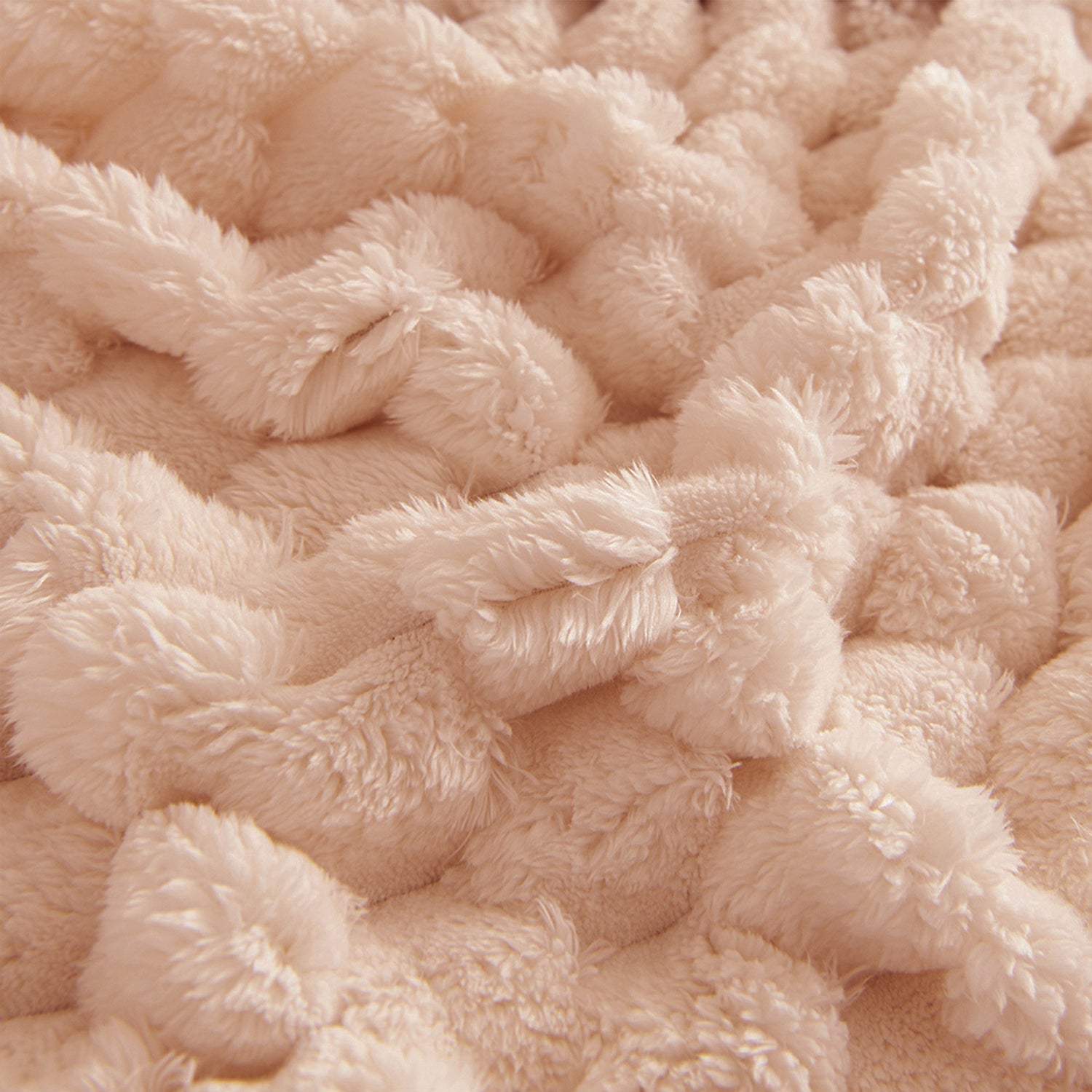 Plush Textured Sofa Cover with Bubble Knit