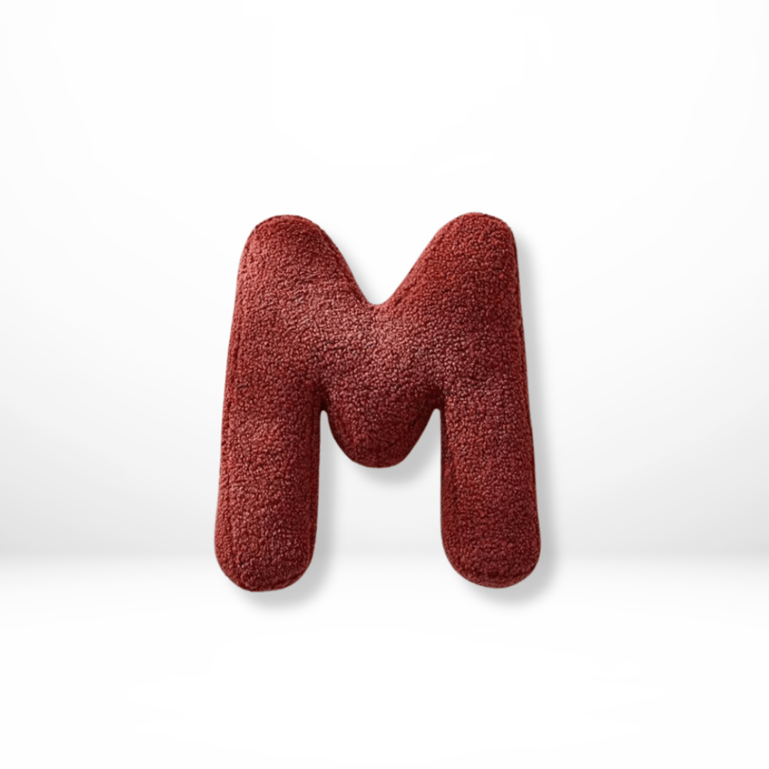 Plush Velvet Letter Cushion with Soft Filling