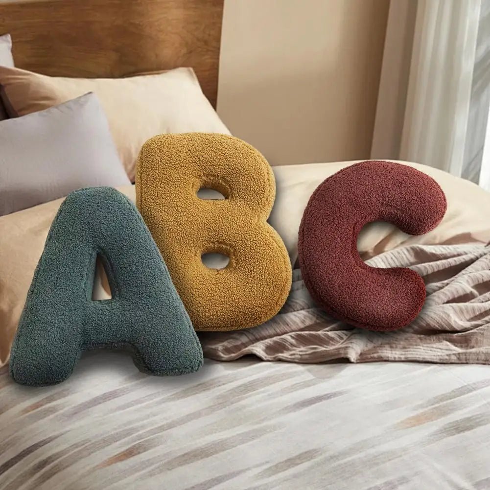 Plush Velvet Letter Cushion with Soft Filling