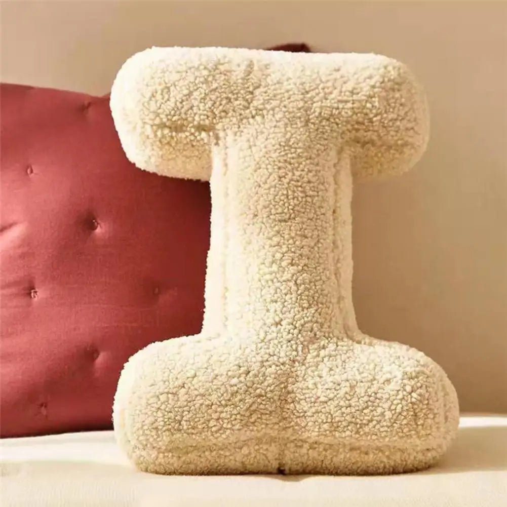 Plush Velvet Letter Cushion with Soft Filling