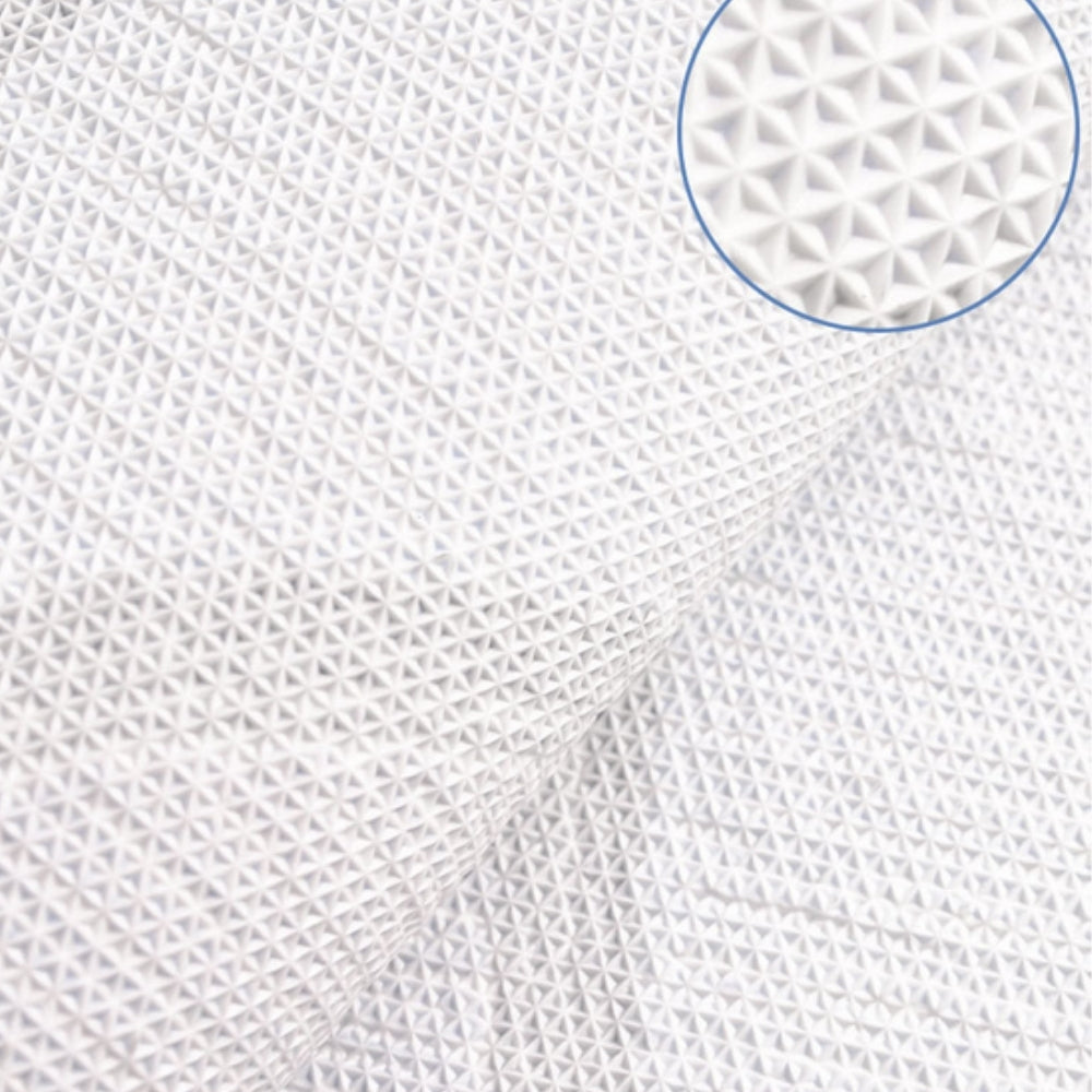 Plush Wave Bathroom Mat with Non Slip Backing