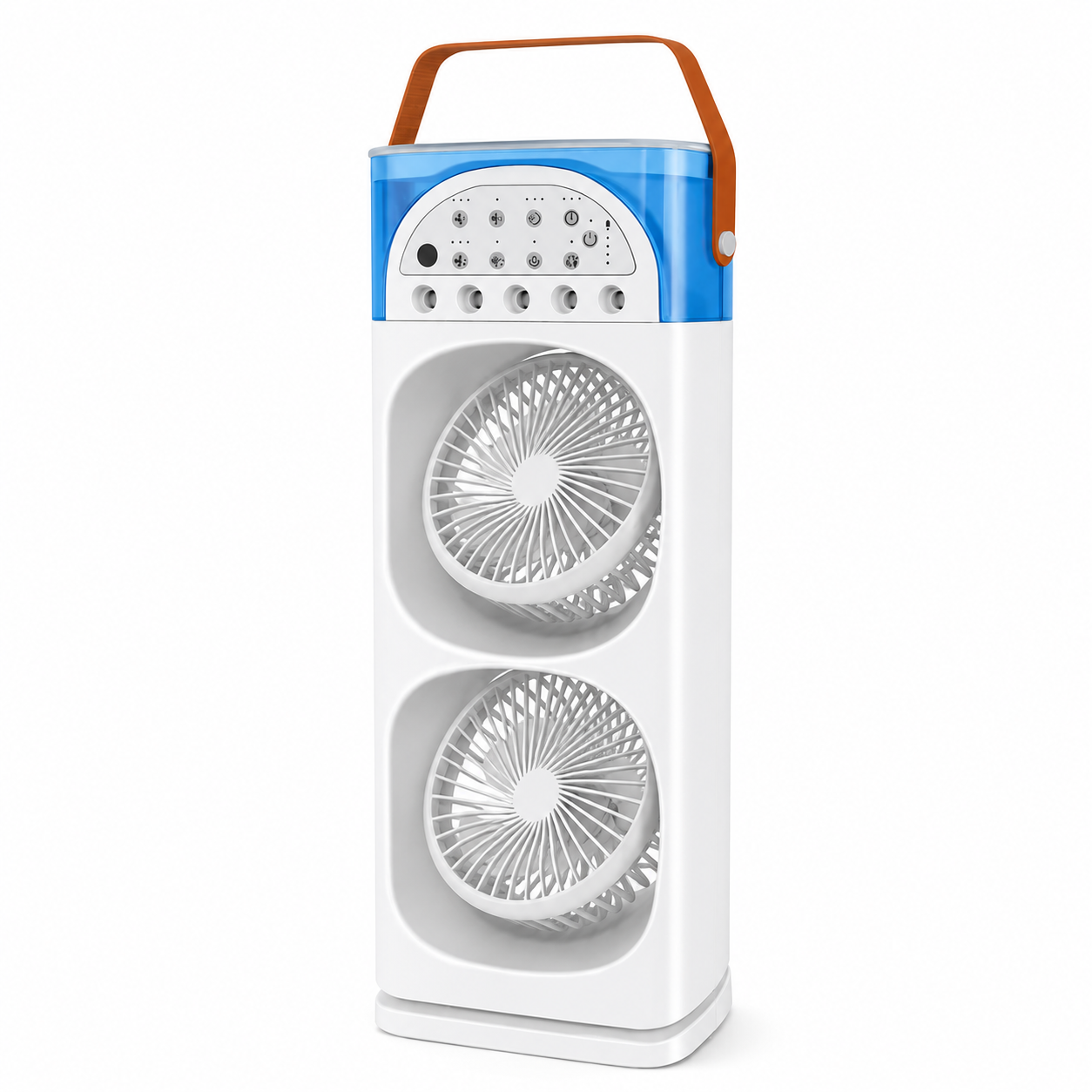 Portable Dual Fan Cooler with RGB Light