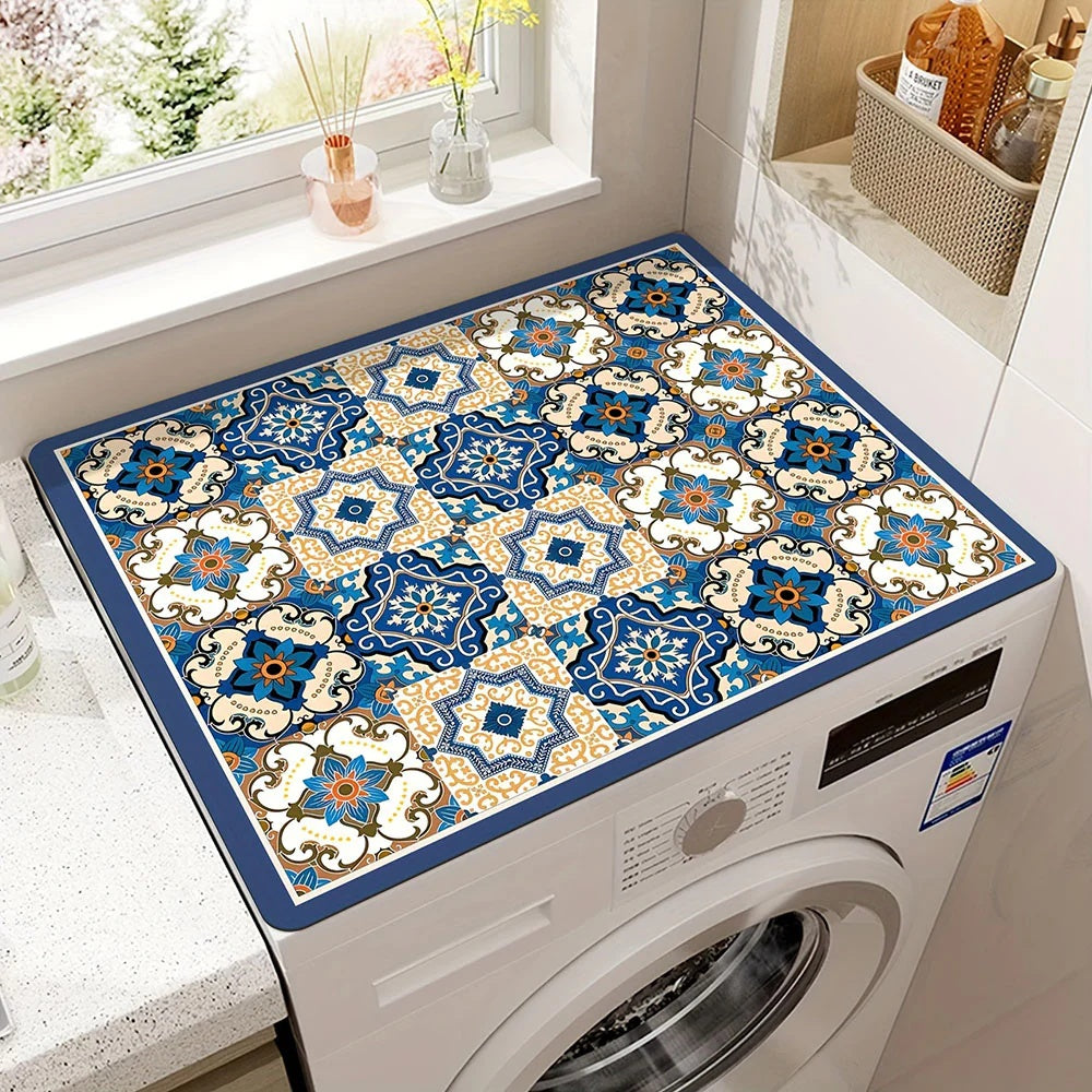 Printed Appliance Mat with Non-Slip Backing