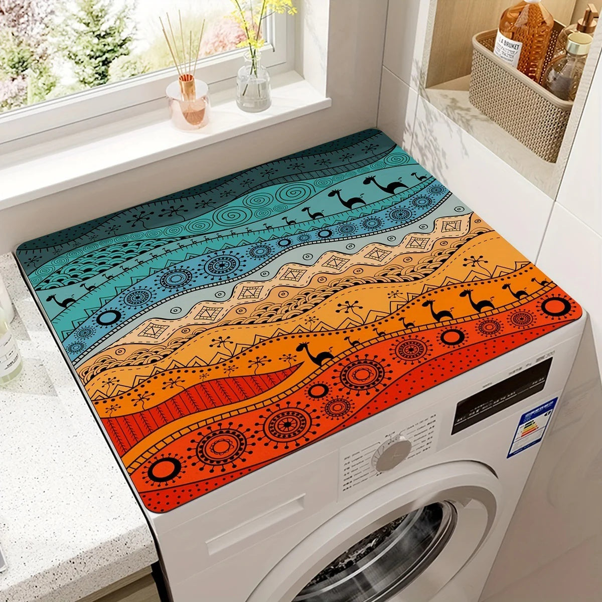 Printed Appliance Mat with Non-Slip Backing