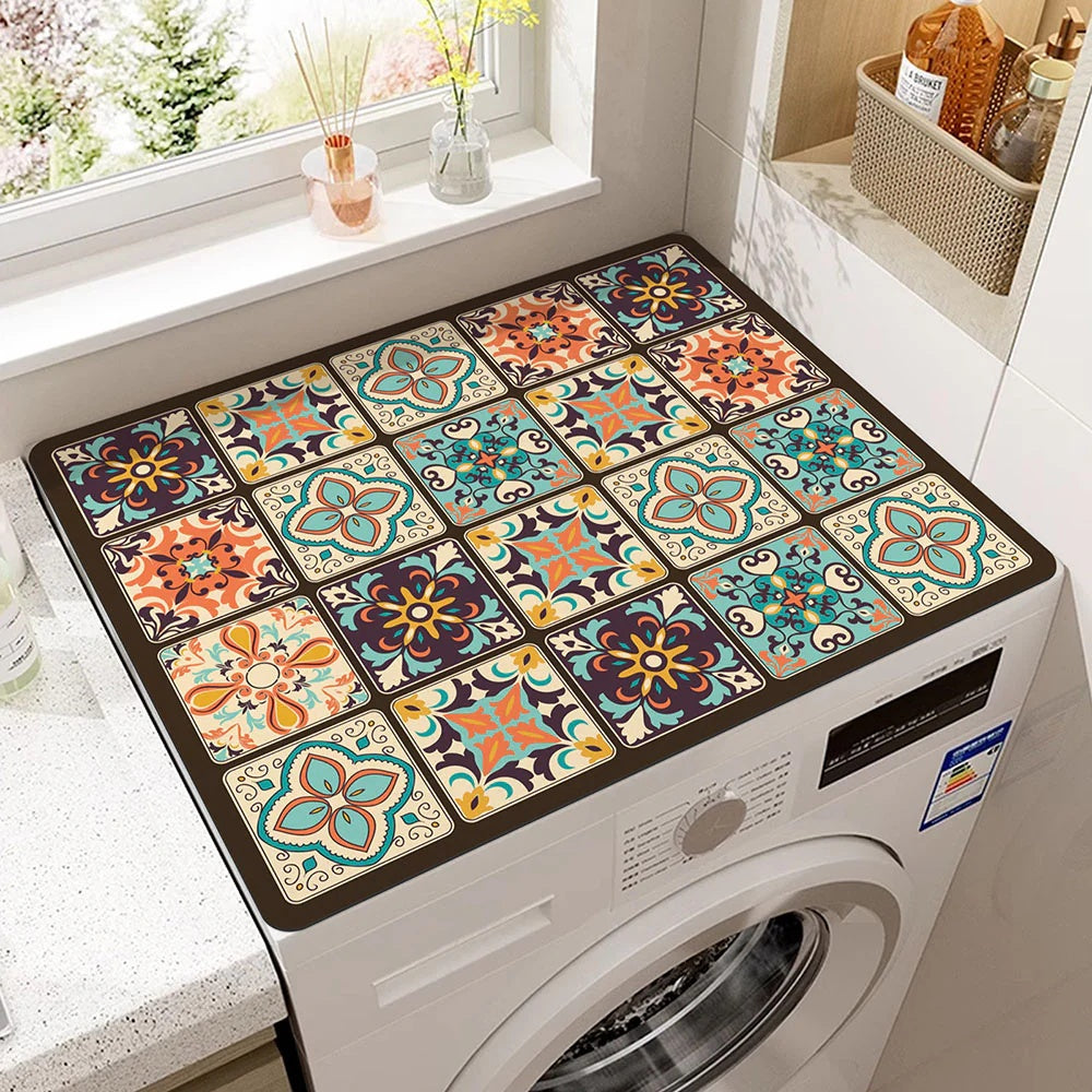 Printed Appliance Mat with Non-Slip Backing
