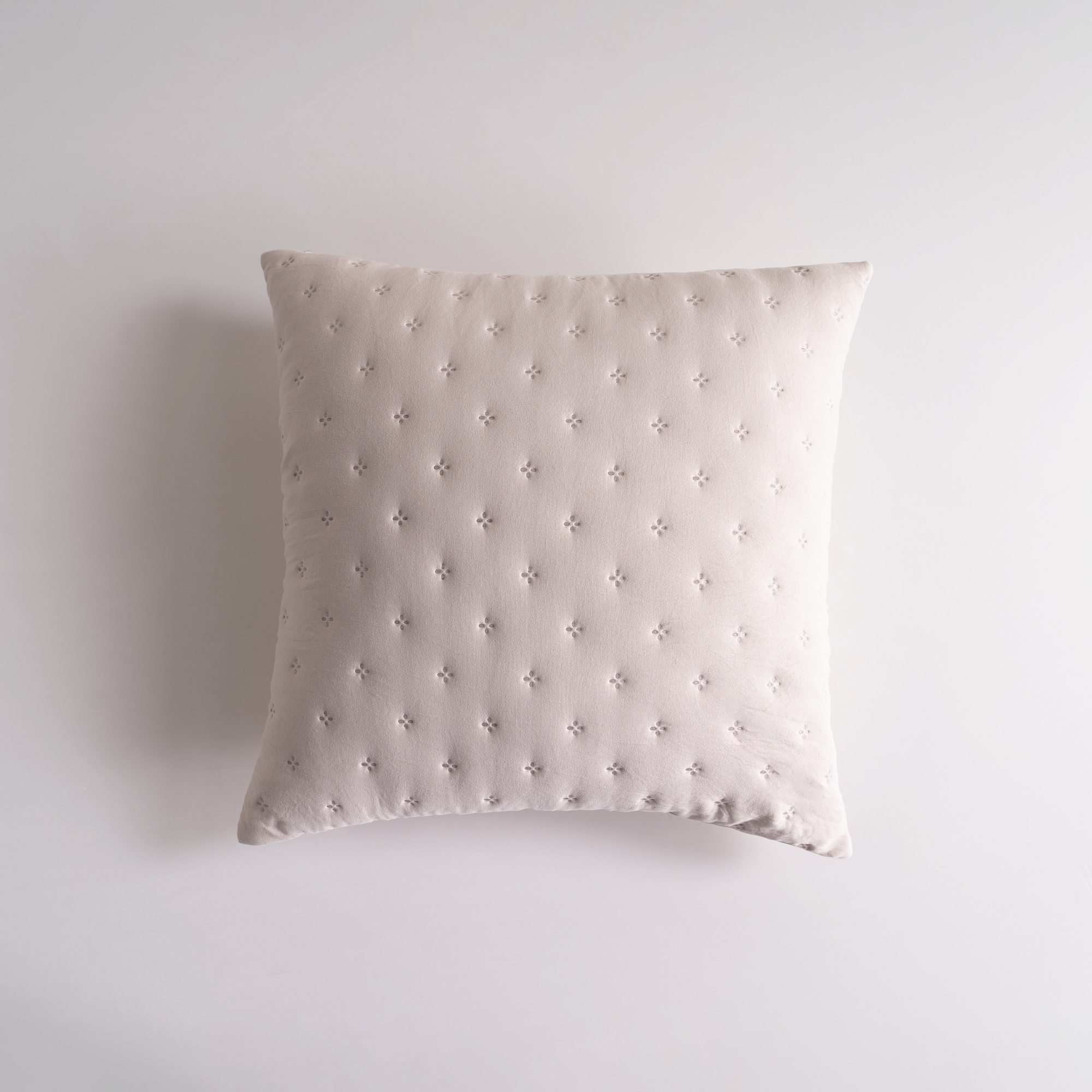 Quilted Pillow Cover Set with Chevron Stitch