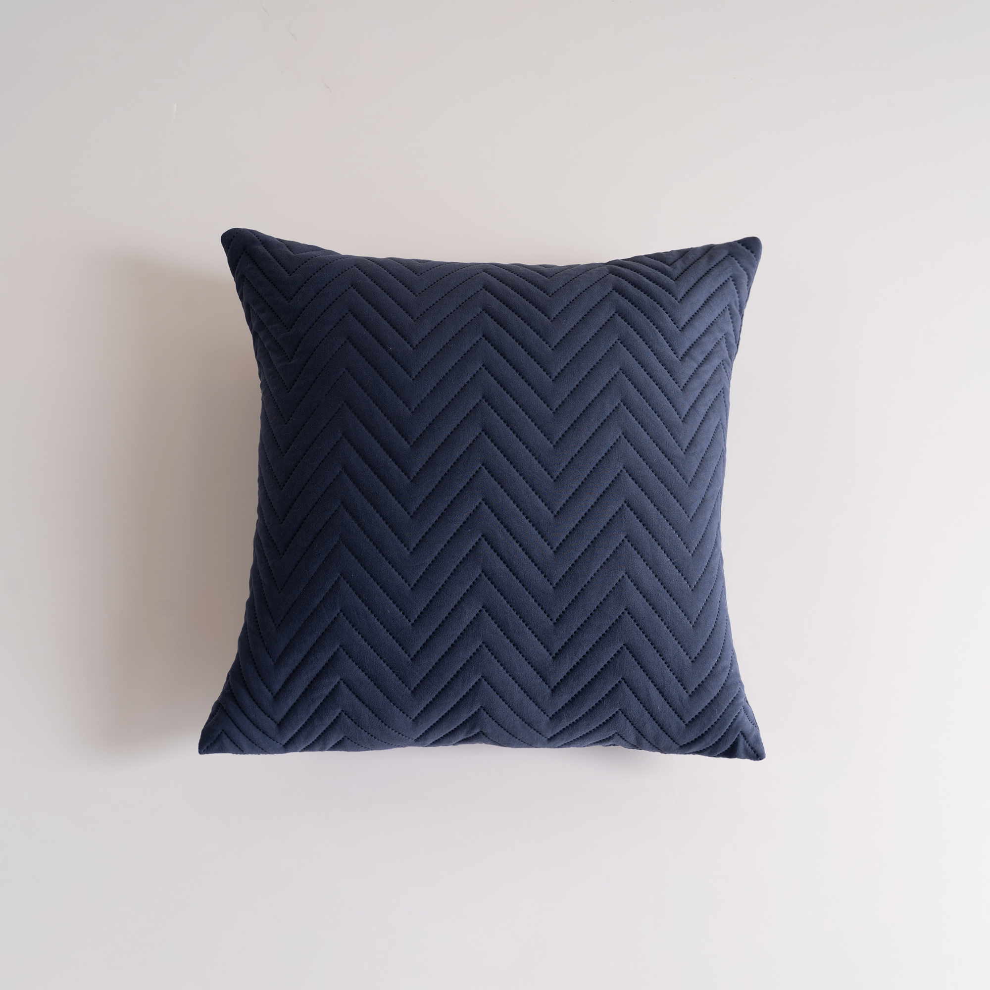 Quilted Pillow Cover Set with Chevron Stitch