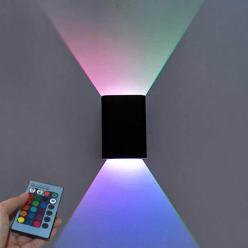 RGB Aluminum Cube Wall Light with Remote