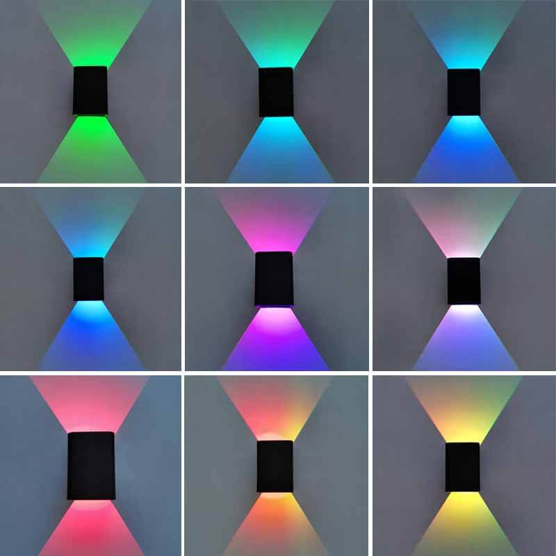 RGB Aluminum Cube Wall Light with Remote