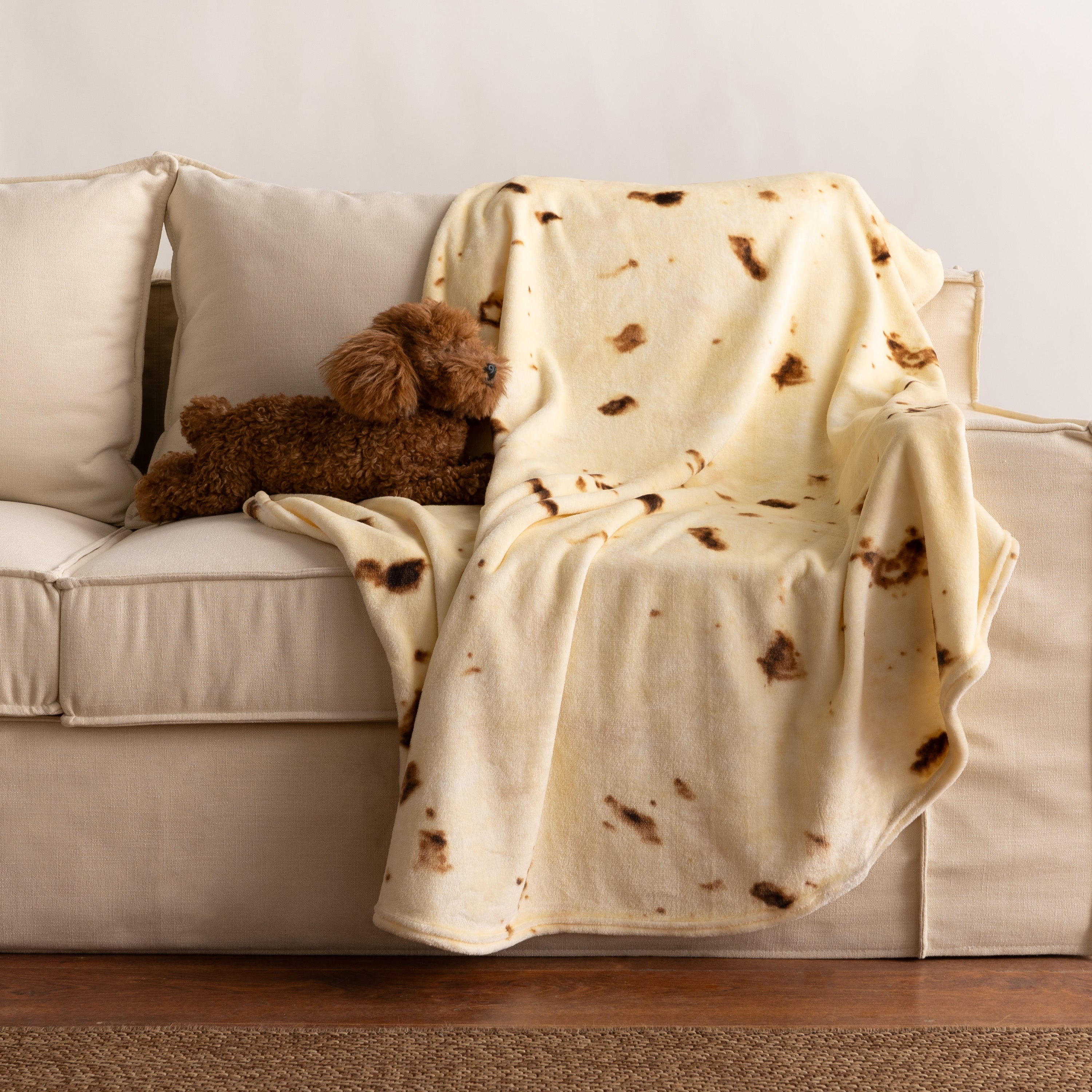Realistic Tortilla Throw Blanket Round Design