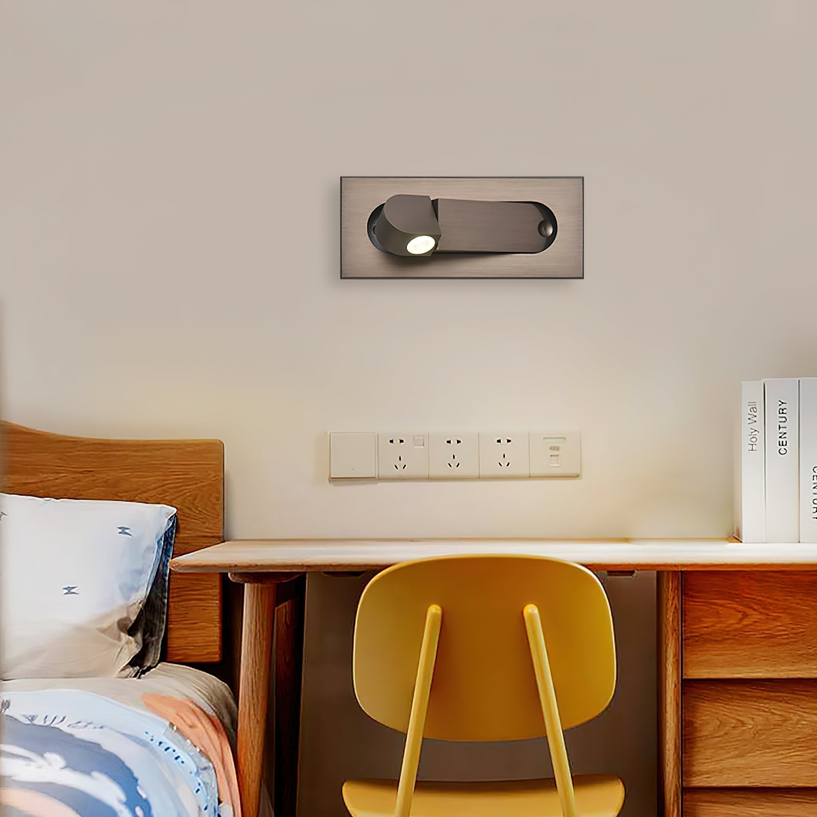 Recessed Rotating Reading Light Bedside Touch