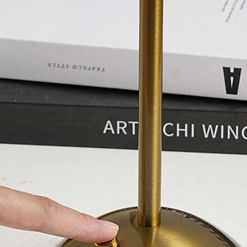 Rechargeable Brass Pleated Cordless Table Lamp