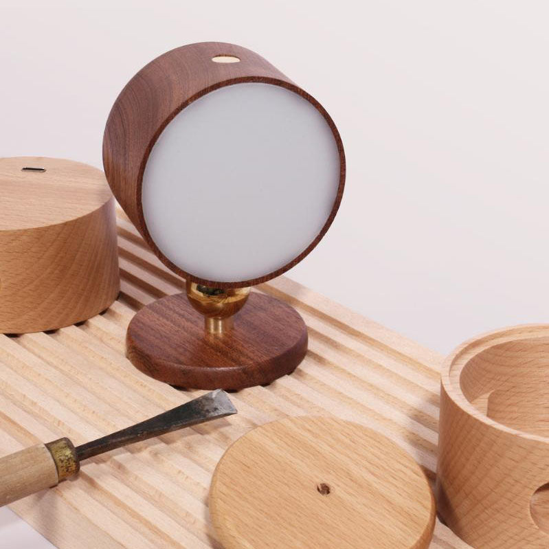 Rechargeable Wooden Rotating LED Wall Sconce