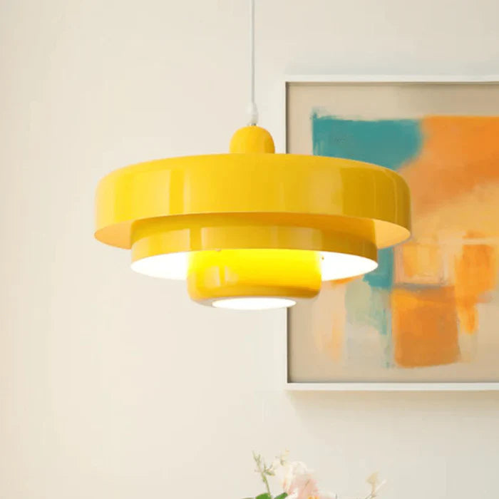 Retro Metal Pendant Light with Layered Shades