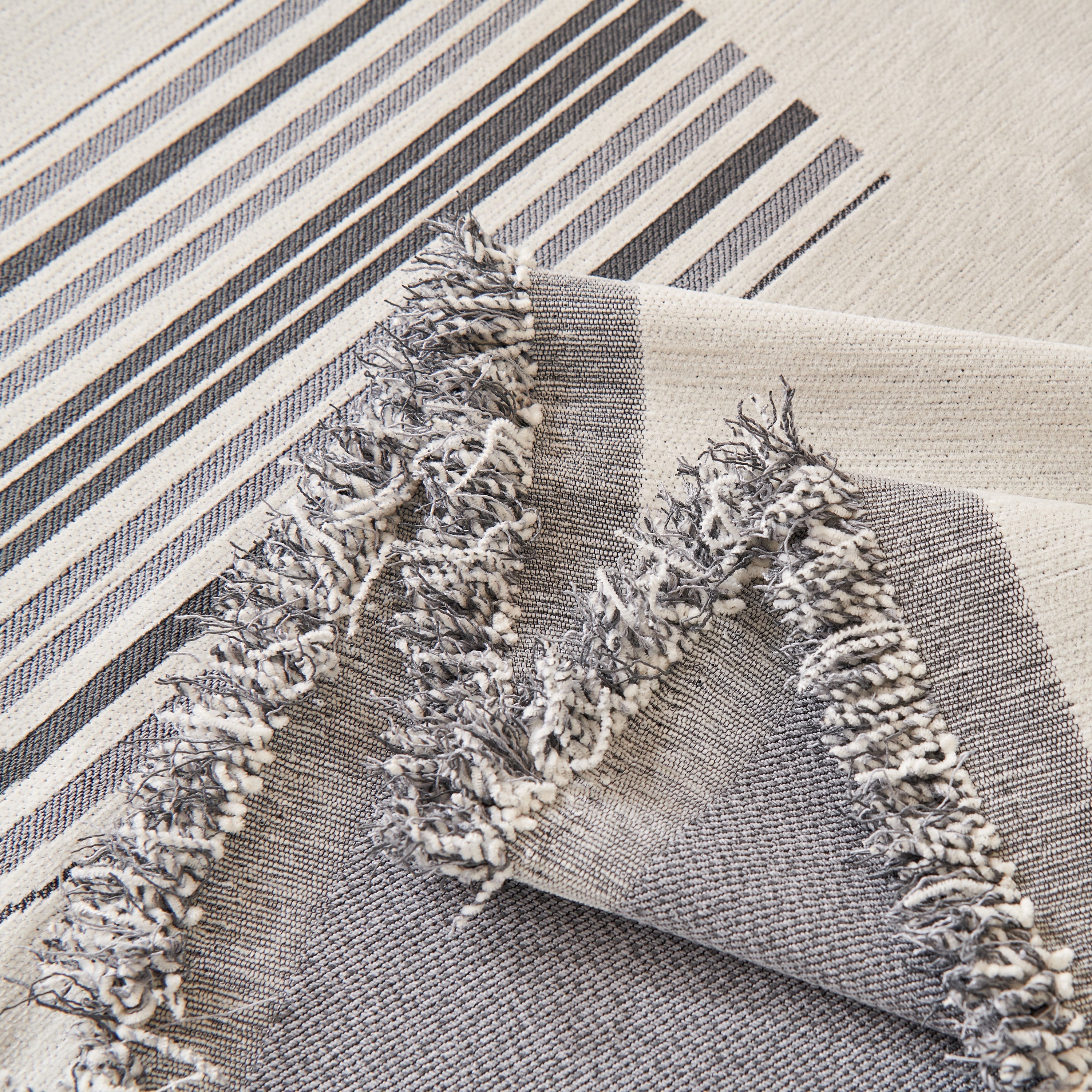 Reversible Chenille Animal Throw with Fringe