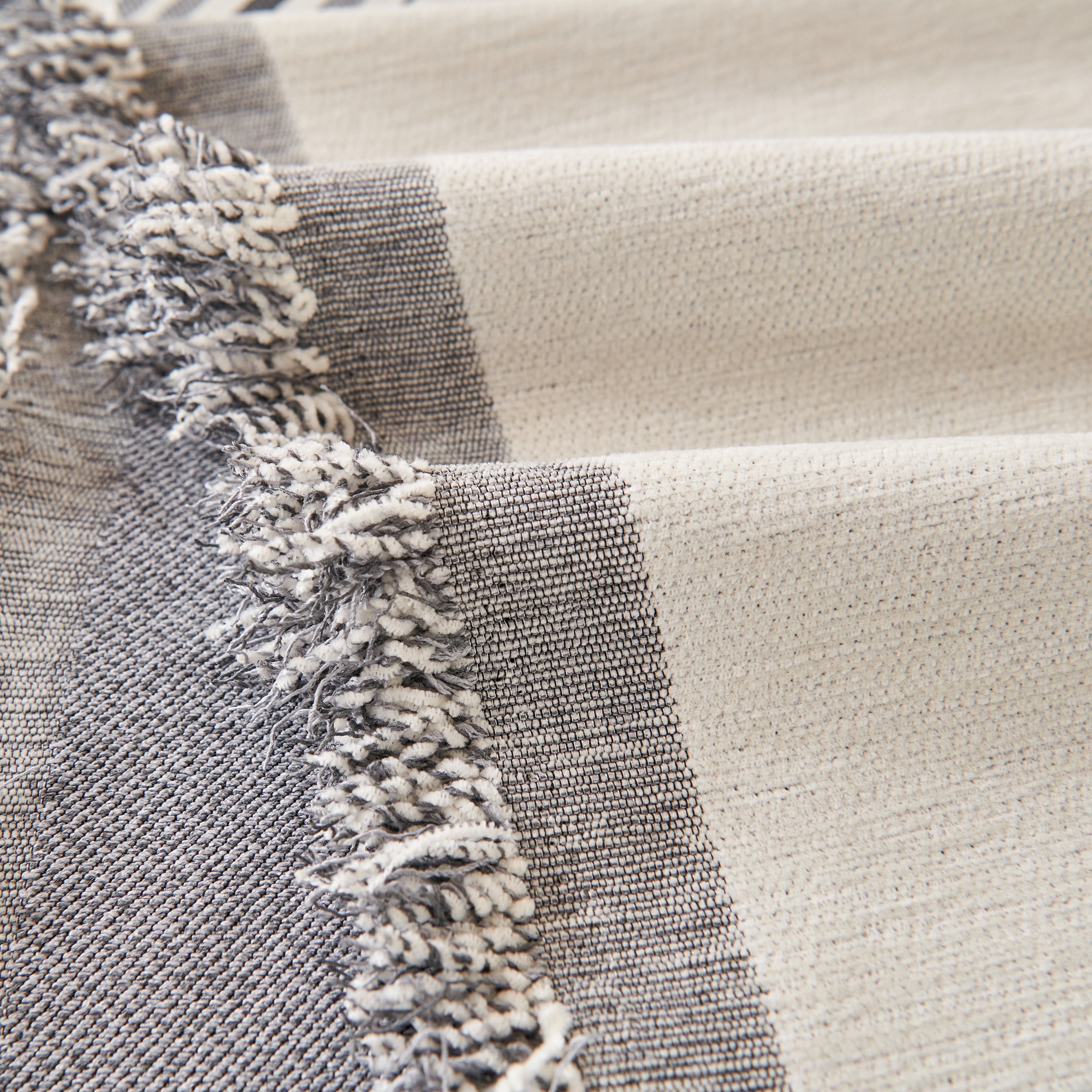 Reversible Chenille Animal Throw with Fringe