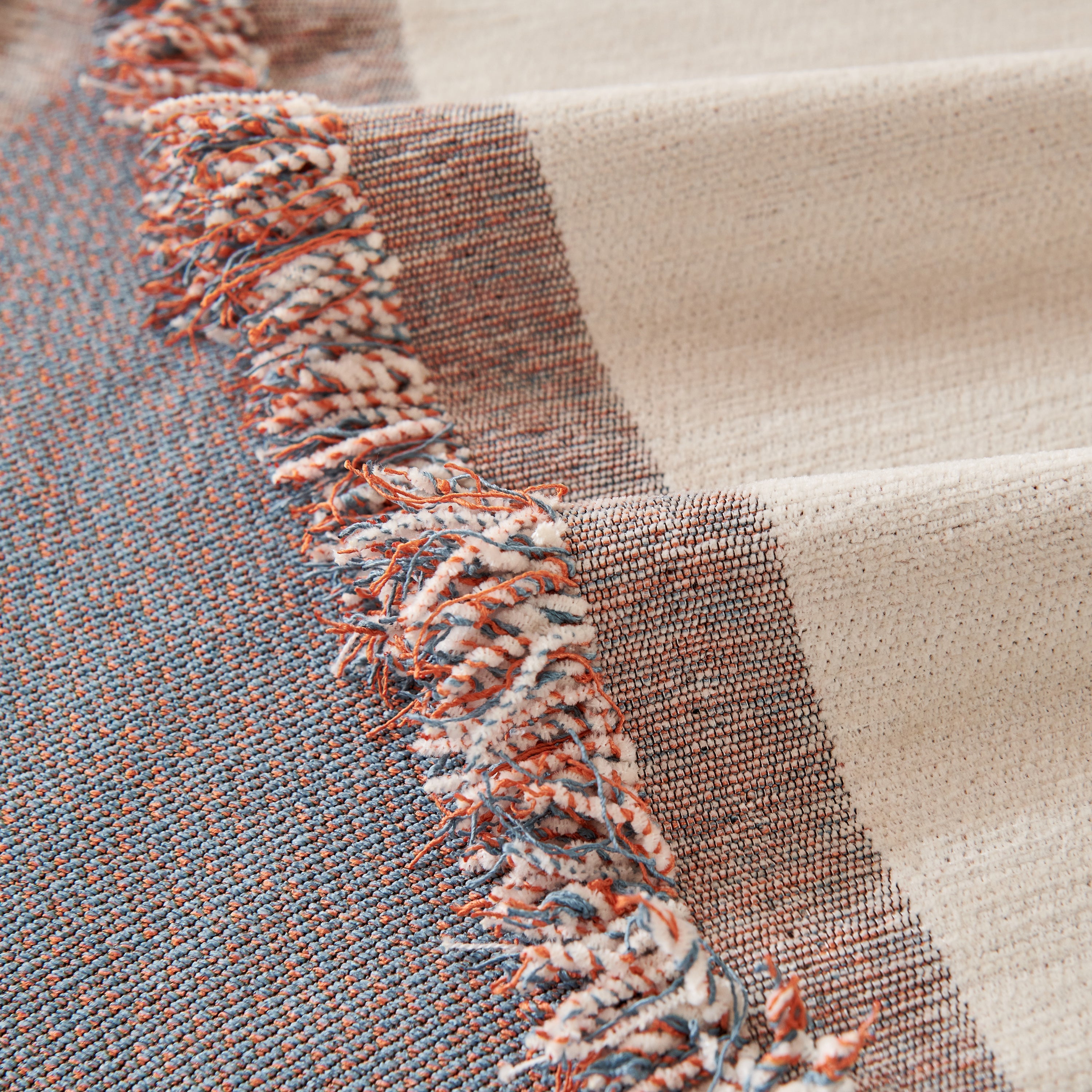 Reversible Chenille Animal Throw with Fringe