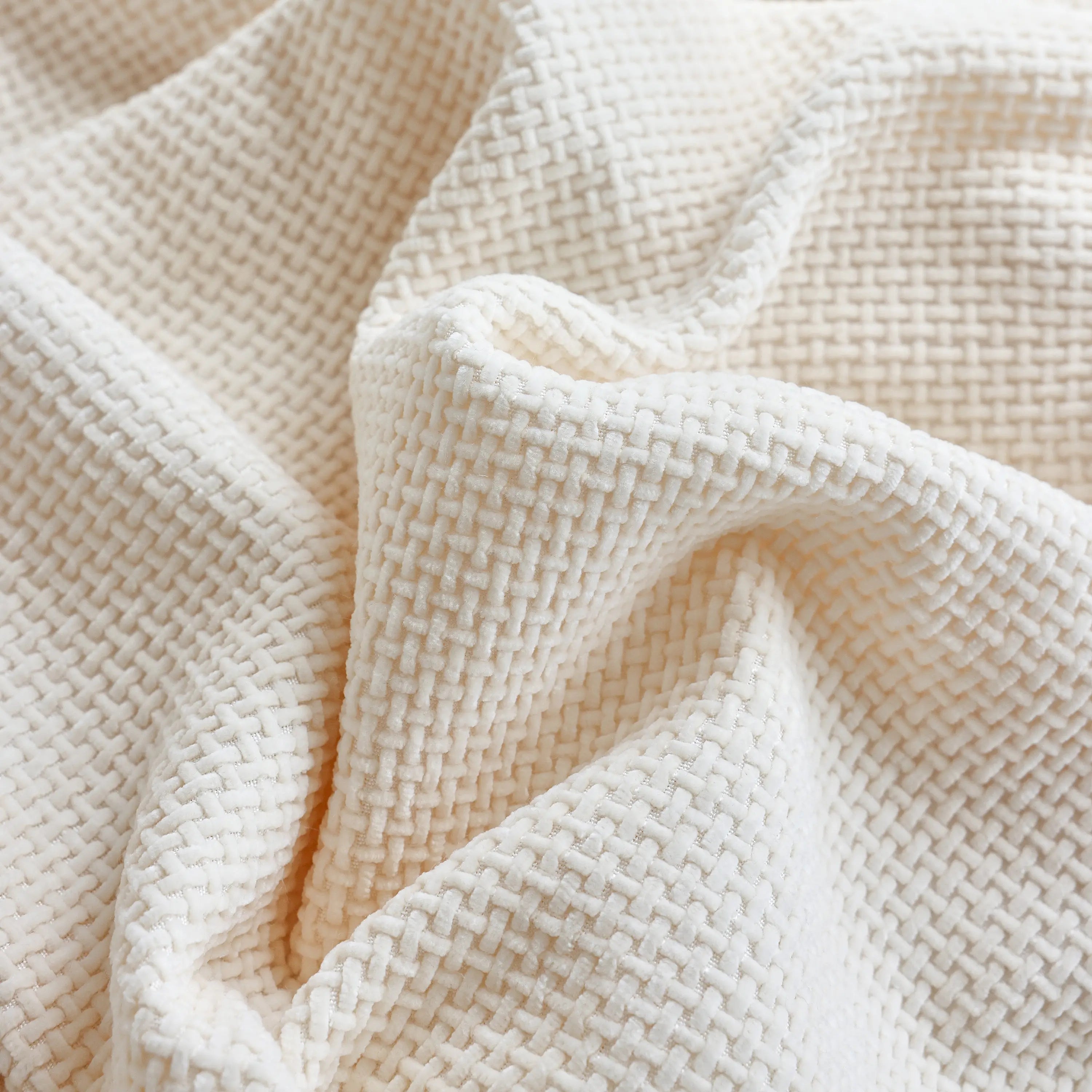 Reversible Chenille Sofa Throw with Fringe