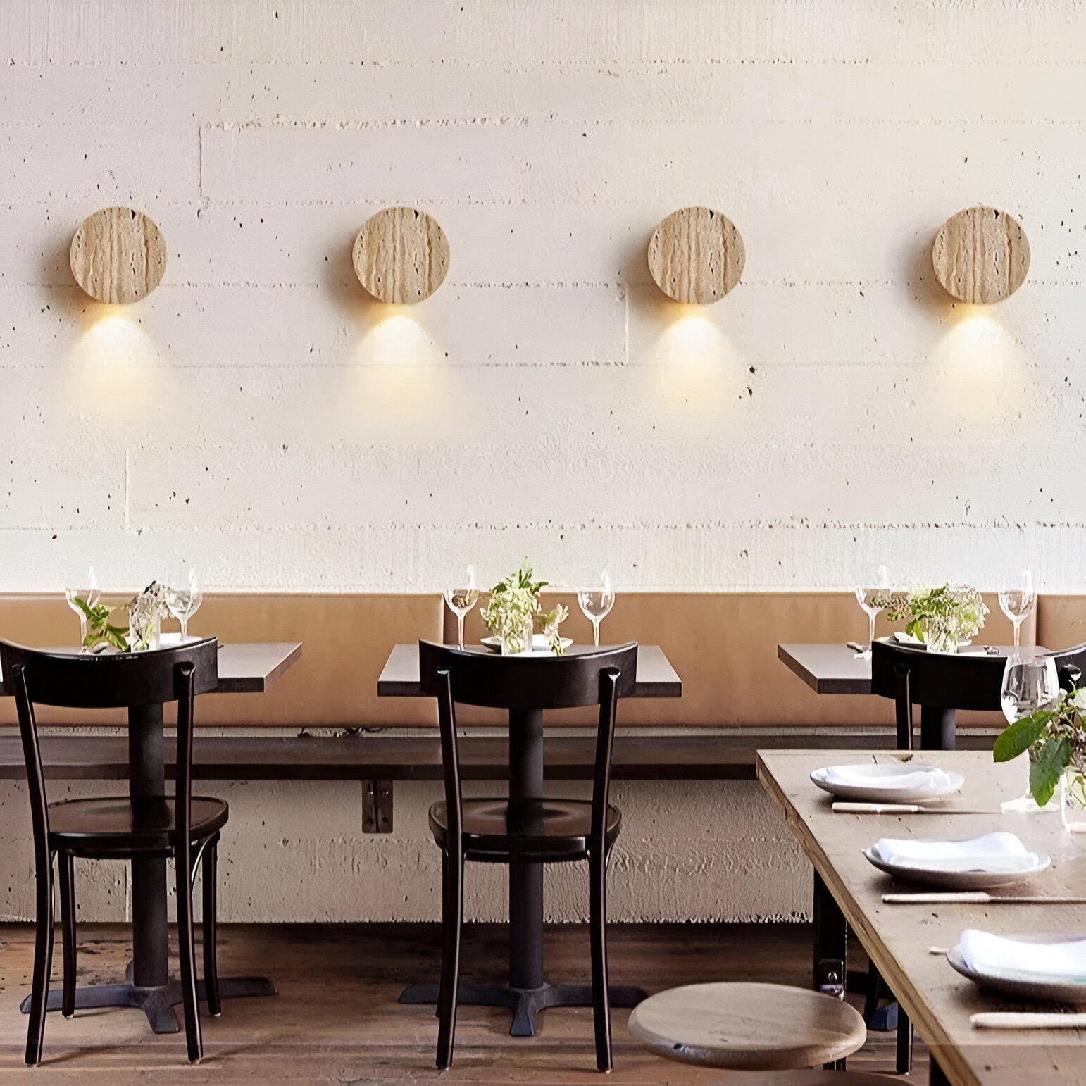 Wabi Sabi Travertine Sconce with Up Down Glow