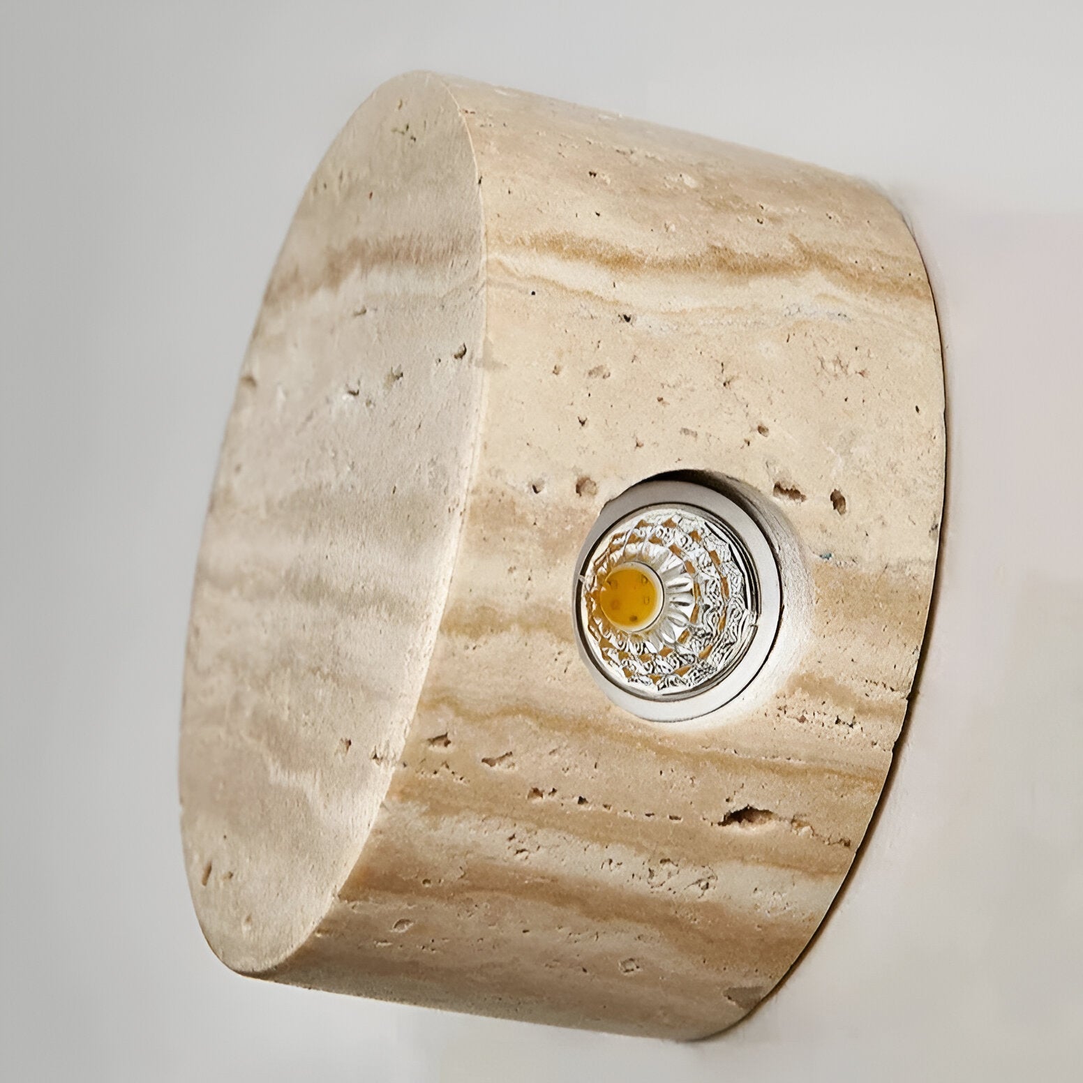 Wabi Sabi Travertine Sconce with Up Down Glow