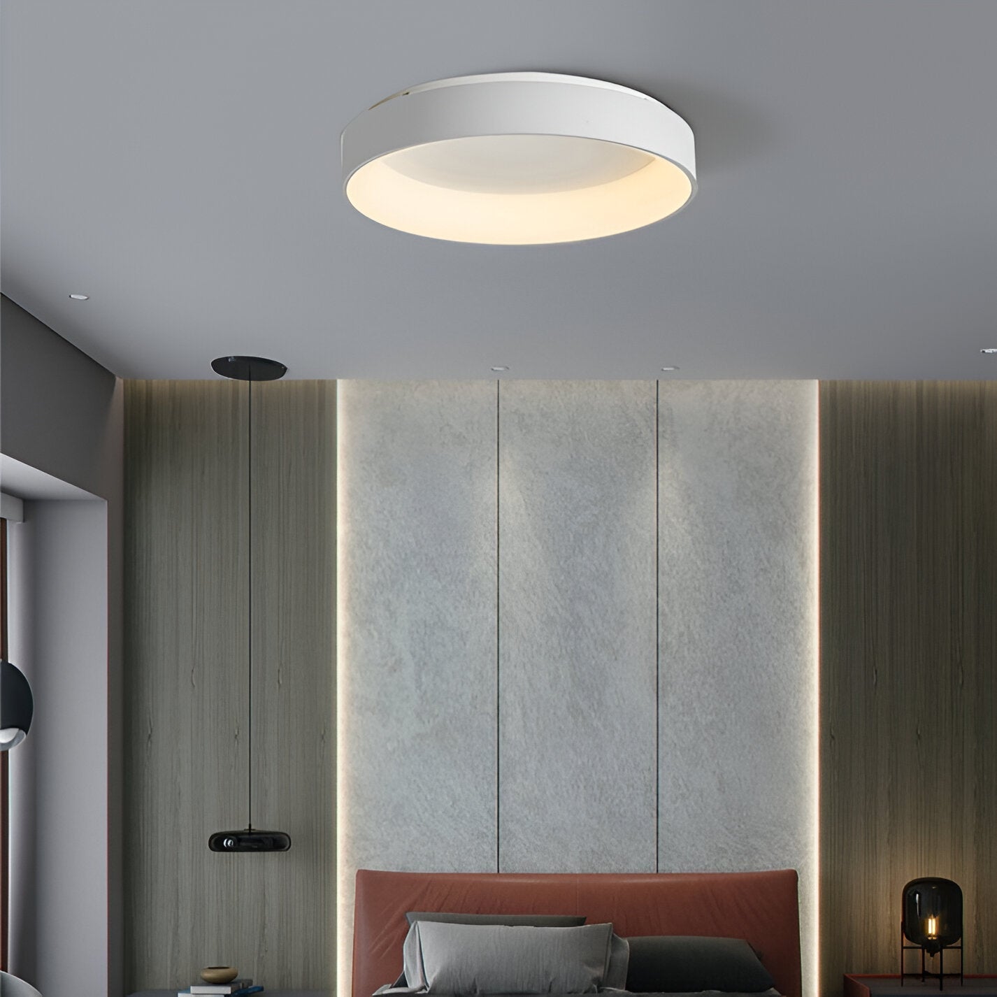 Nordic Round LED Ceiling Light with Soft Halo