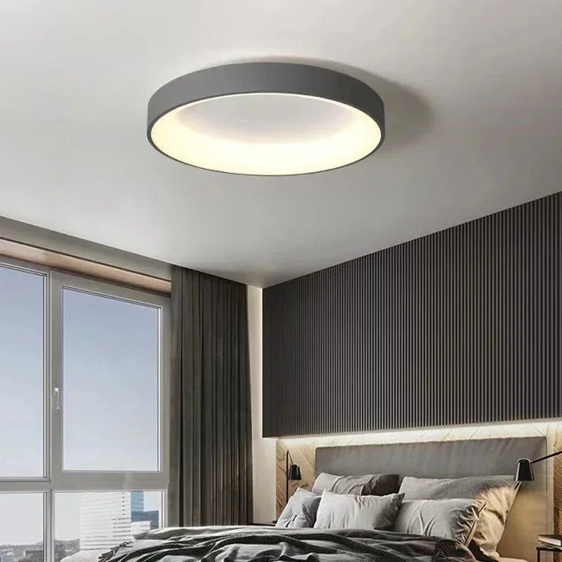 Nordic Round LED Ceiling Light with Soft Halo