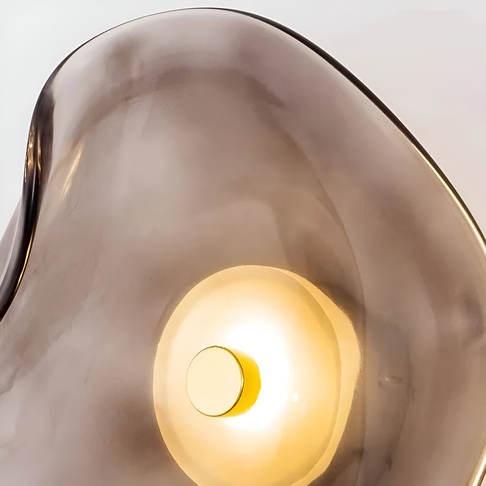 Japandi Glass Wall Sconce with Curved Shade