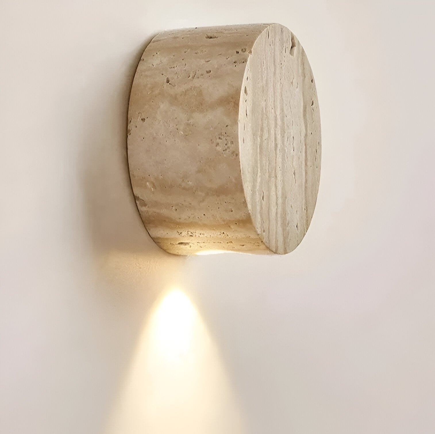 Wabi Sabi Travertine Sconce with Up Down Glow
