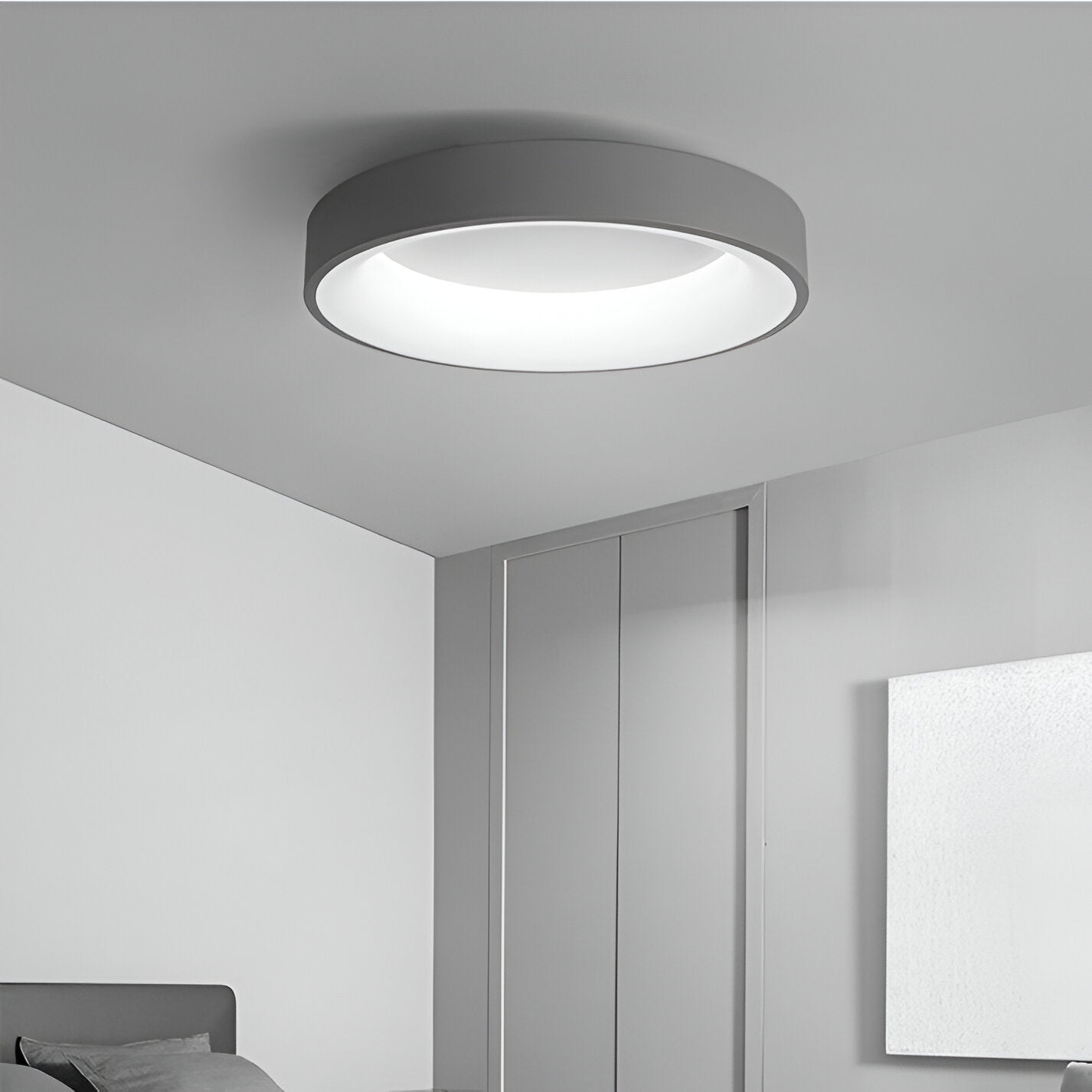 Nordic Round LED Ceiling Light with Soft Halo