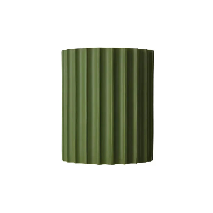 Nordic Resin Wall Sconce with Ribbed Shade