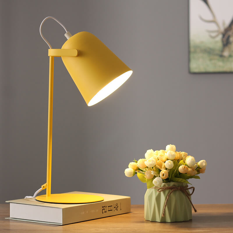 Nordic Metal Cone Table Lamp with Tilt Shade