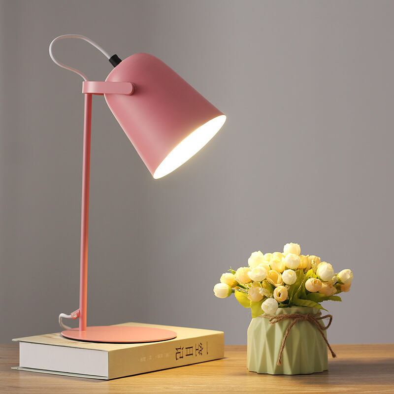 Nordic Metal Cone Table Lamp with Tilt Shade