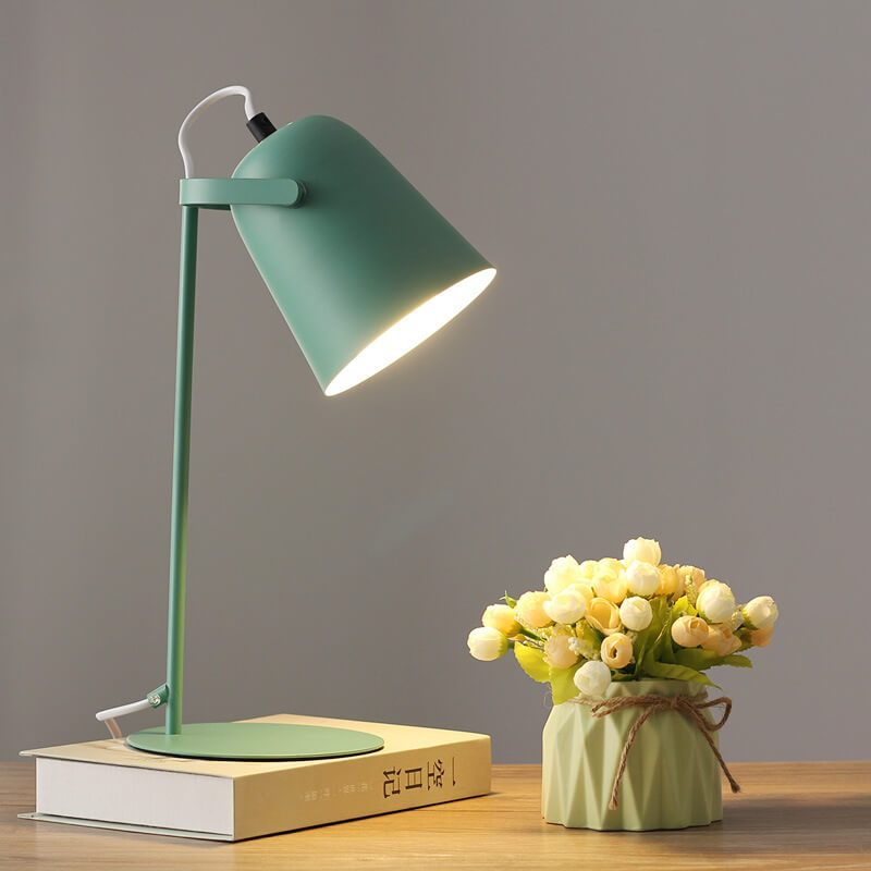 Nordic Metal Cone Table Lamp with Tilt Shade