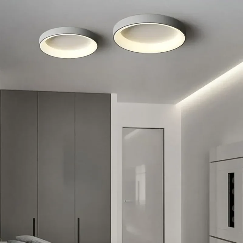 Nordic Round LED Ceiling Light with Soft Halo