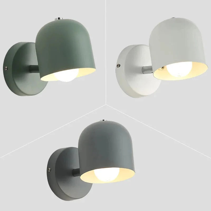 Modern Macaron Dome Wall Sconce with Glass