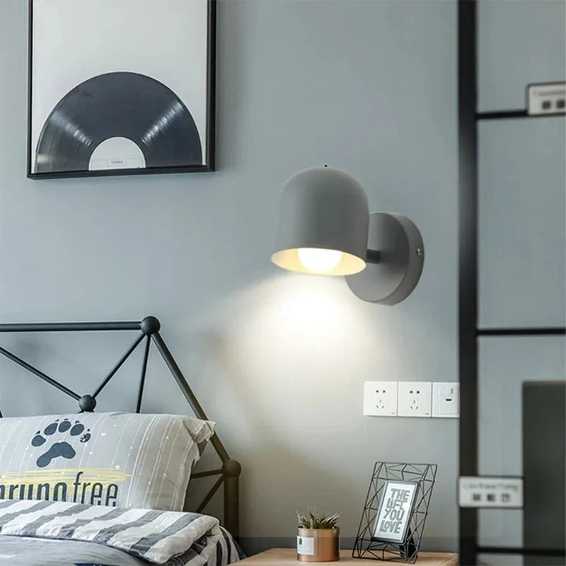 Modern Macaron Dome Wall Sconce with Glass