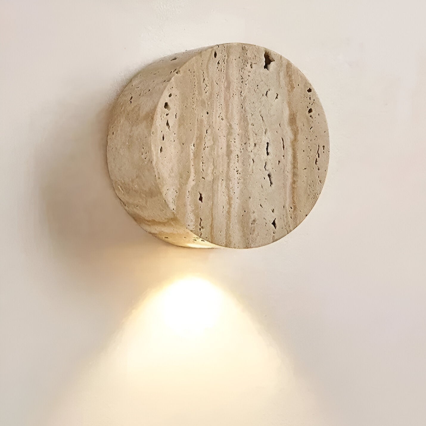 Wabi Sabi Travertine Sconce with Up Down Glow