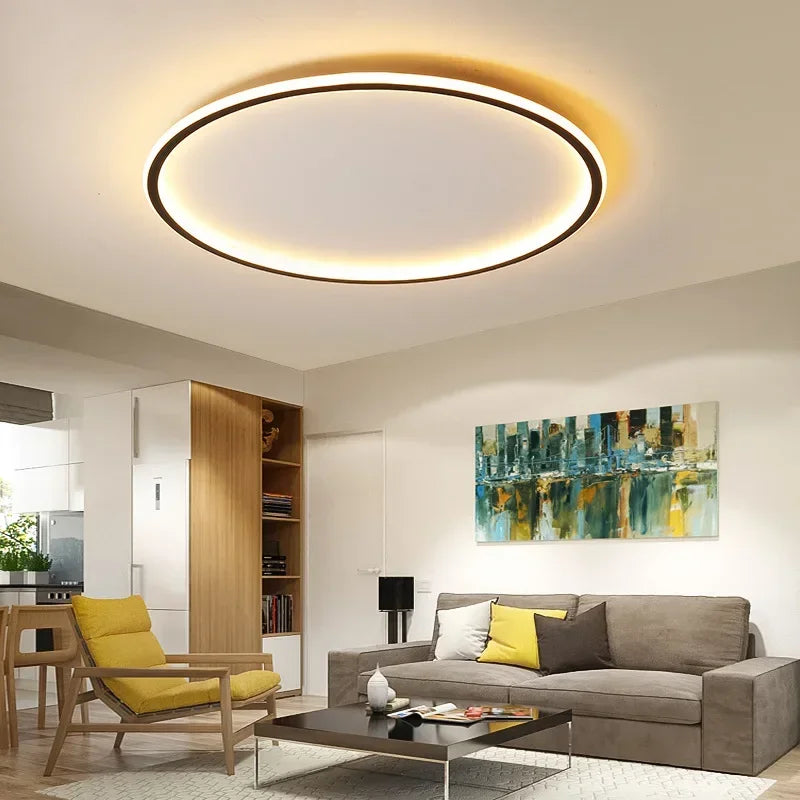 Scandinavian LED Ring Ceiling Light Fixture