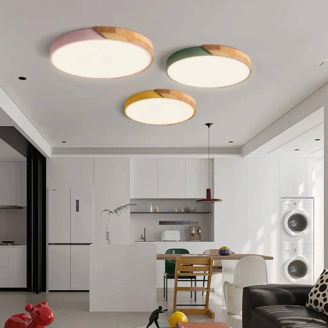 Modern Wood LED Ceiling Light Flush Mount