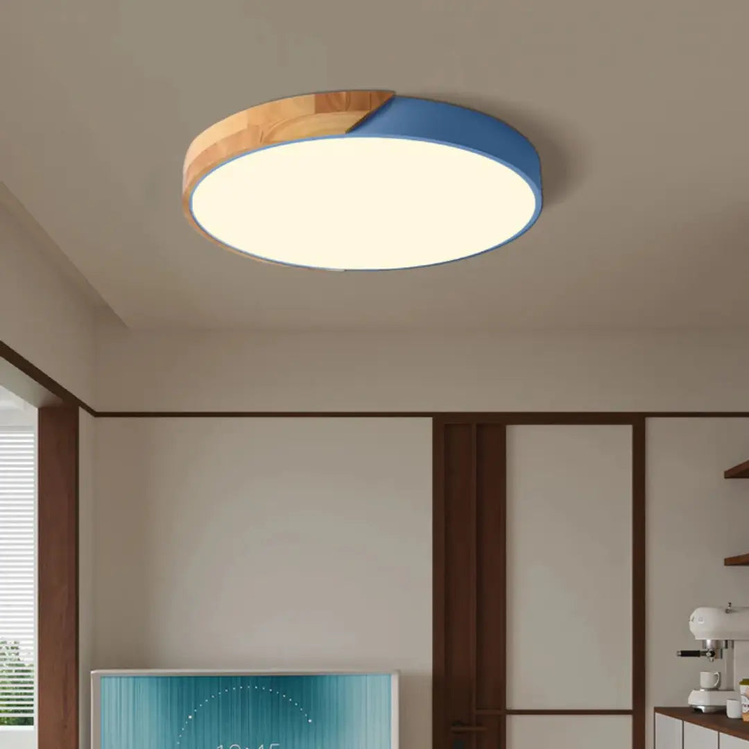 Modern Wood LED Ceiling Light Flush Mount