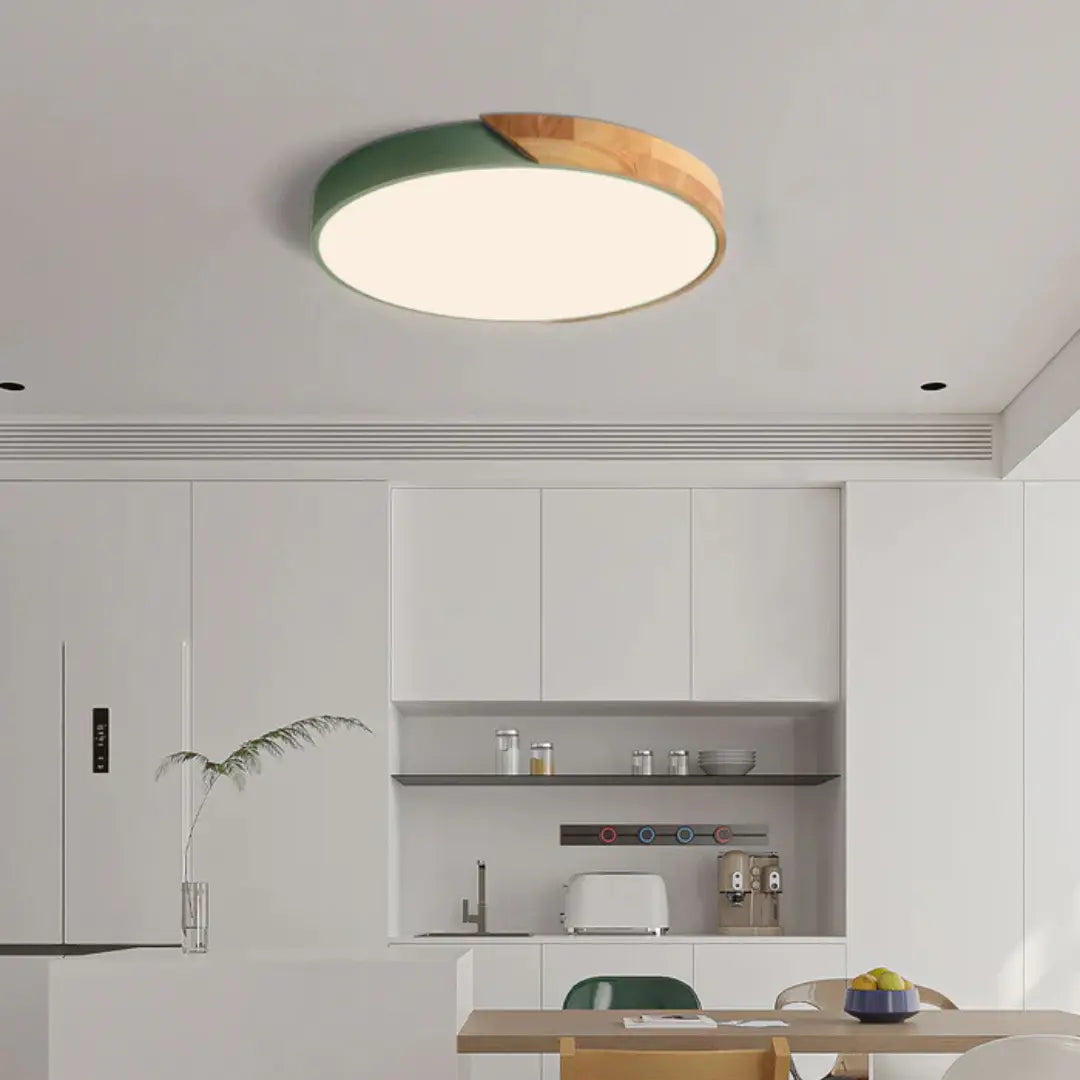 Modern Wood LED Ceiling Light Flush Mount