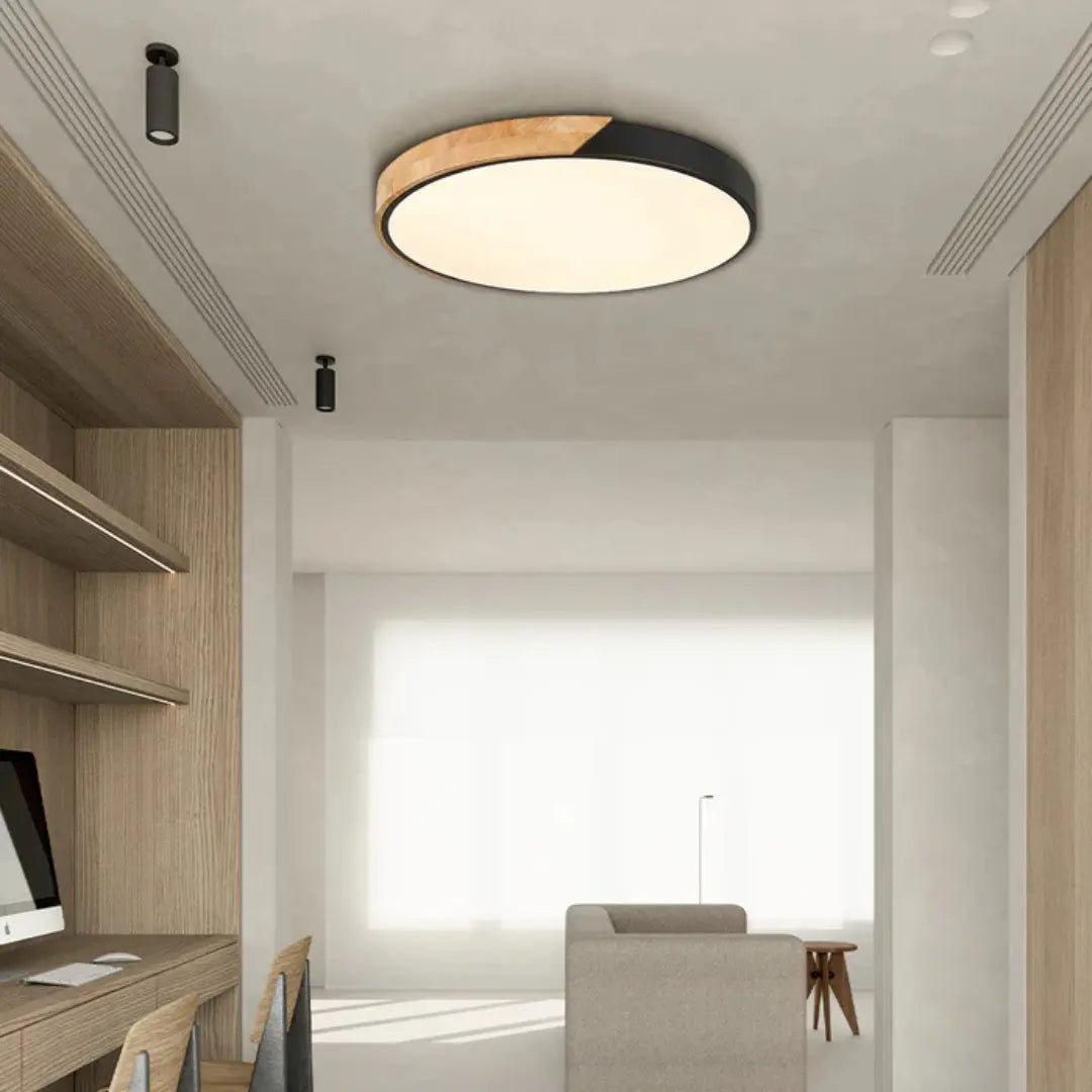Modern Wood LED Ceiling Light Flush Mount