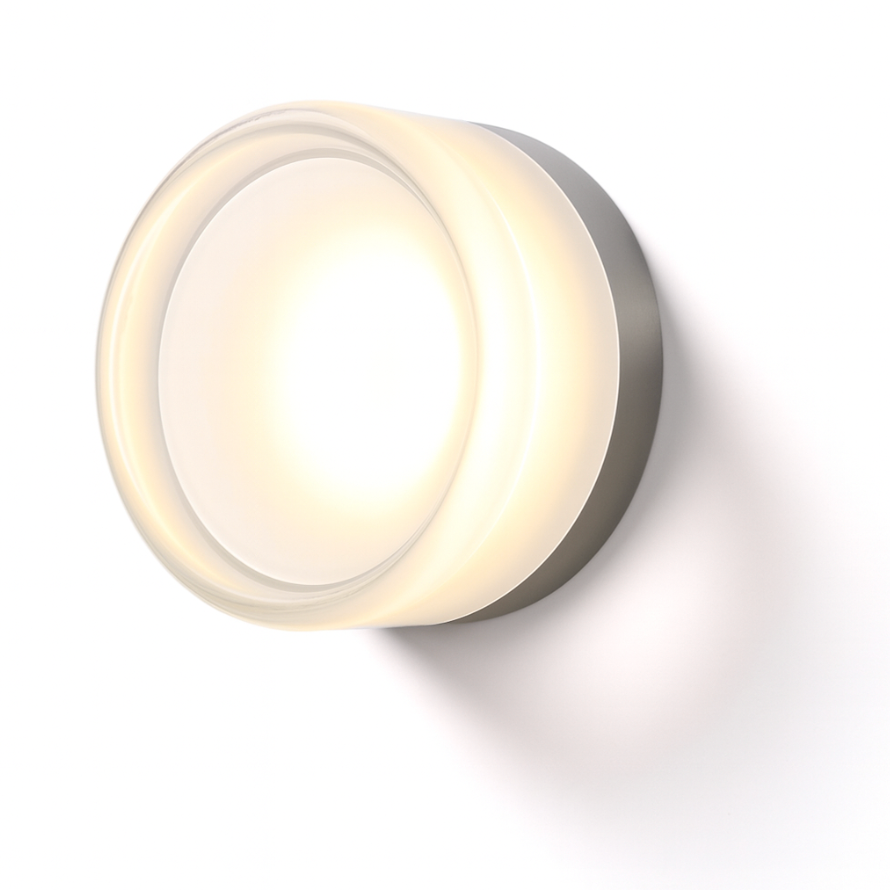 Modern Glass Wall Sconce with Rippled Shade
